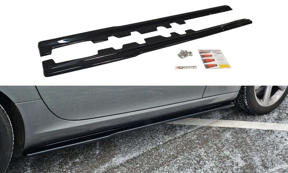 Seitenschweller Ansatz für Mercedes SLK R172 schwarz Hochglanz