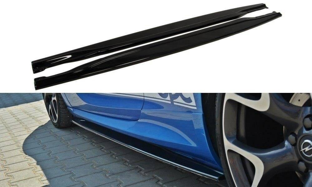 Seitenschweller Ansatz für OPEL ASTRA J OPC / VXR schwarz Hochglanz