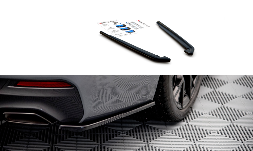 Heck Ansatz Flaps Diffusor für BMW 5er G30 Facelift M-Paket schwarz Hochglanz