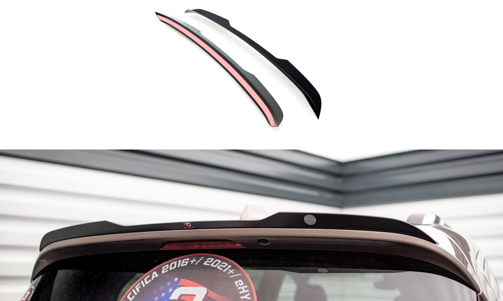 Spoiler CAP für Chrysler Pacifica Mk2 schwarz Hochglanz