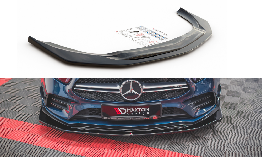 Front Ansatz V.3 für Mercedes A35 AMG Aero W177 schwarz Hochglanz