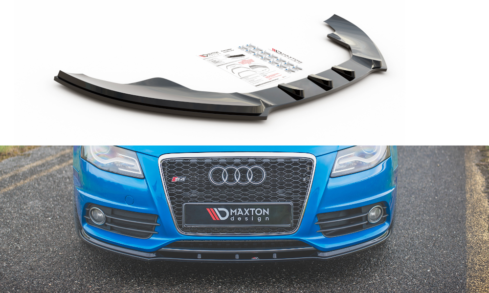 Front Ansatz V.1 für Audi S4 / A4 S-Line B8 schwarz Hochglanz