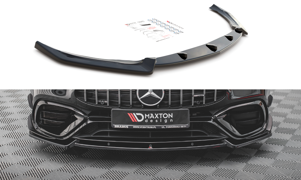 Front Ansatz V.2 für Mercedes-AMG CLA 45 Aero C118 schwarz Hochglanz