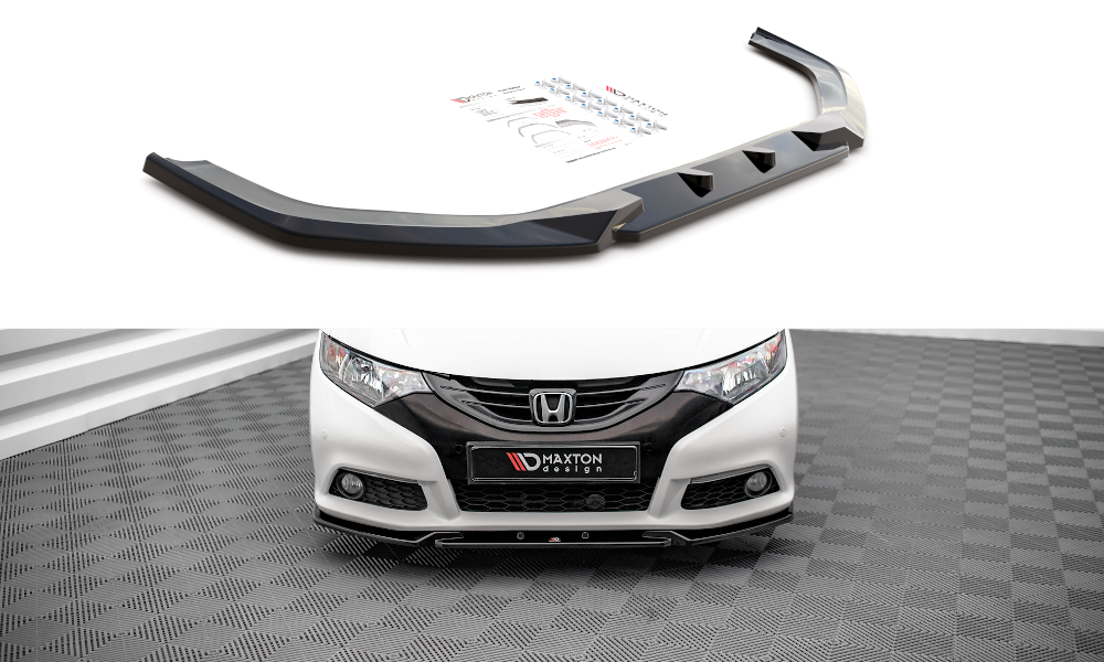 Front Ansatz V.2 für Honda Civic Mk9 schwarz Hochglanz