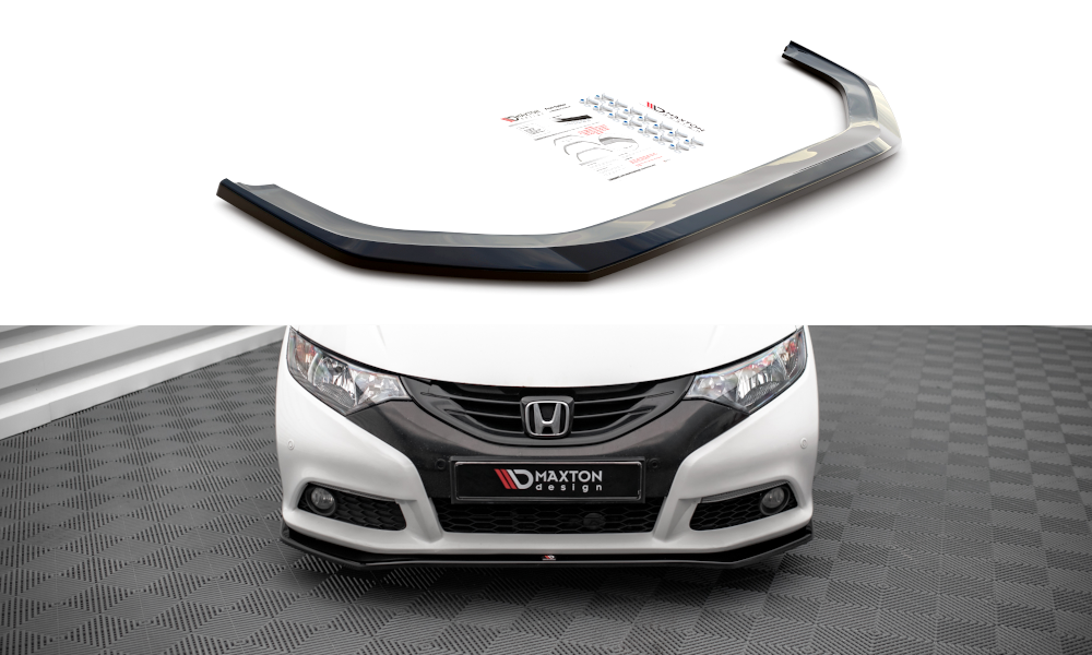 Front Ansatz V.1 für Honda Civic Mk9 schwarz Hochglanz