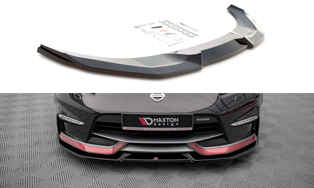 Front Ansatz V.2 für Nissan 370Z Nismo Facelift schwarz Hochglanz
