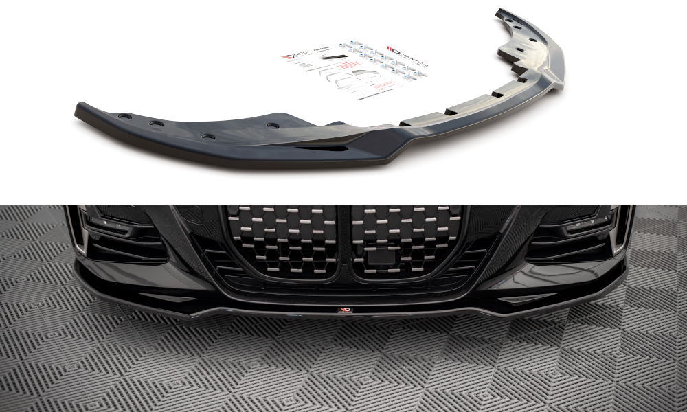 Front Ansatz V.3 für BMW 4er M-Paket / M440i G22 / G23 / G22 Facelift / G23 Facelift schwarz Hochglanz