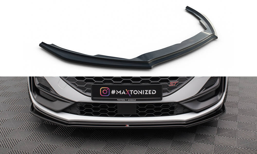 Front Ansatz V.4 für Ford Focus ST / ST-Line Mk4 Facelift schwarz Hochglanz