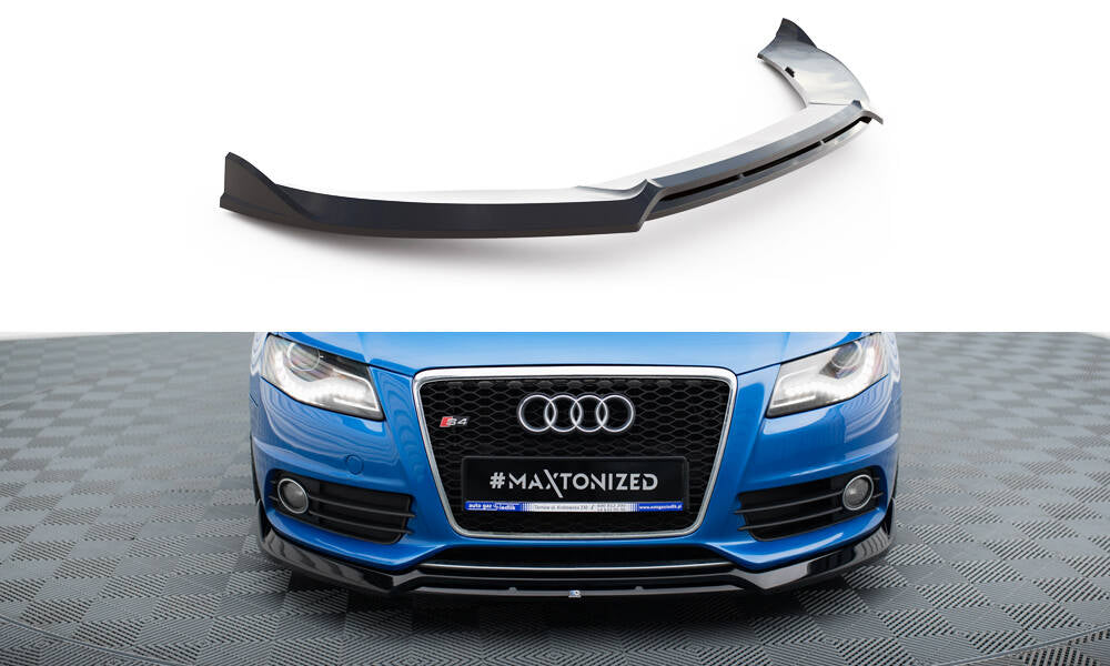 Front Ansatz V.3 für Audi S4 / A4 S-Line B8 schwarz Hochglanz