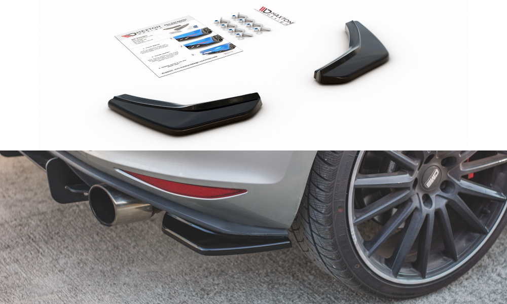 Heck Ansatz Flaps Diffusor V.2 für VW Golf 7 GTI schwarz Hochglanz