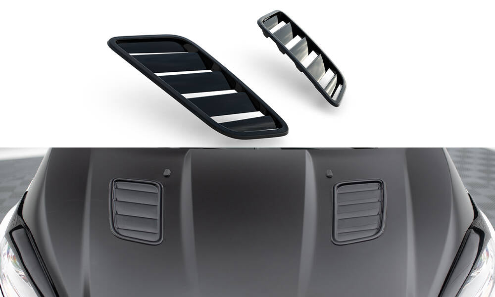 Motorhauben Luftschlitze Ford Fiesta ST Mk7 Facelift schwarz Hochglanz