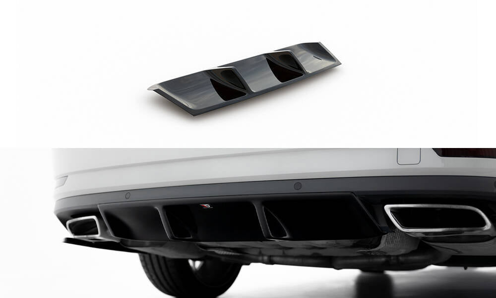 Diffusor Heck Ansatz V.1 für Skoda Superb Liftback / Combi Mk3 schwarz Hochglanz