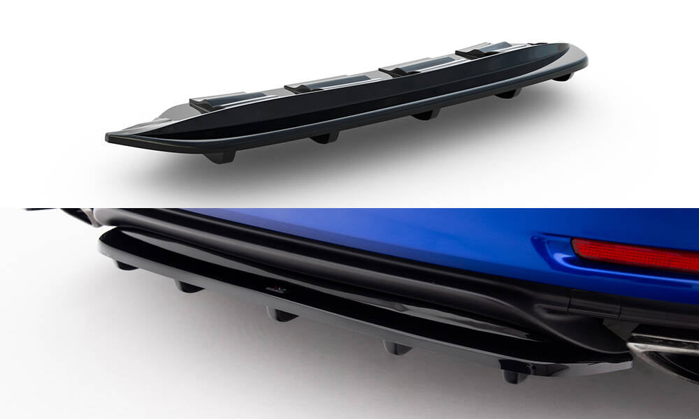 Mittlerer Cup Diffusor DTM Look Heck Ansatz für Lexus Rc Mk1 schwarz Hochglanz