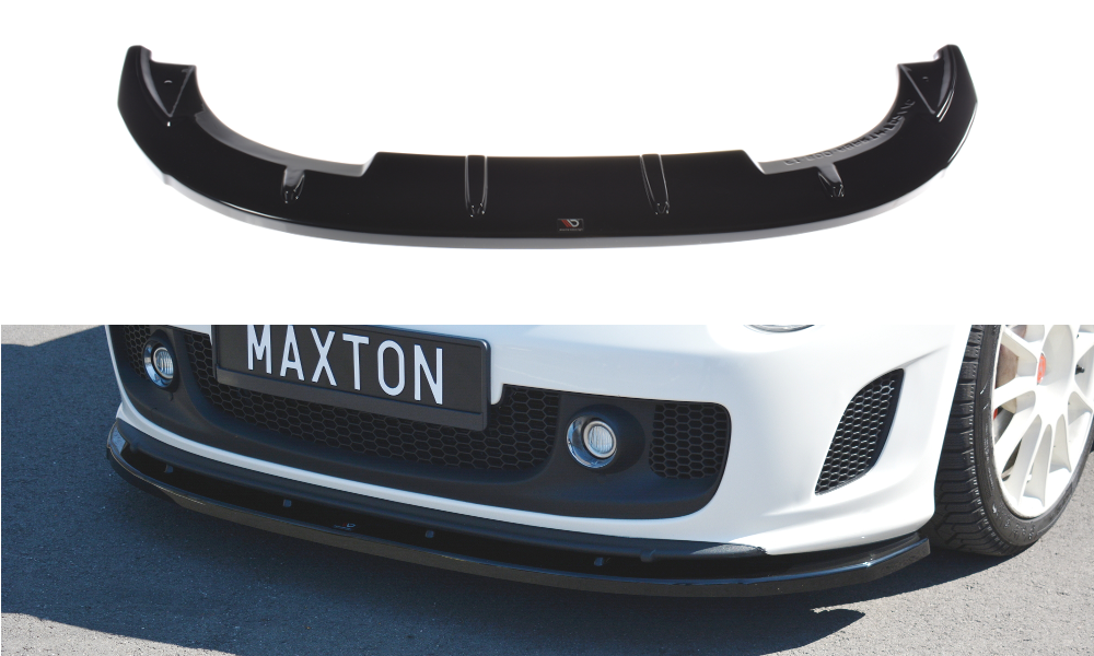 Front Ansatz V.2 für Abarth 500 Mk1 schwarz Hochglanz