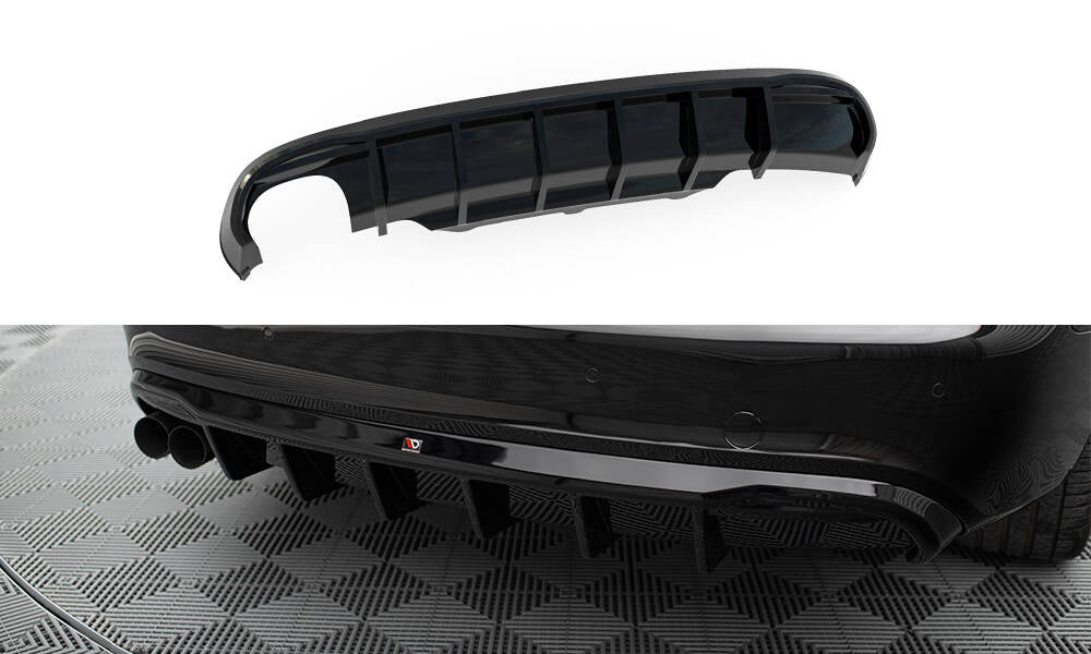 Diffusor Heck Ansatz für Audi A5 Coupe / Cabrio S-Line 8T (Doppelauspuff li.)
