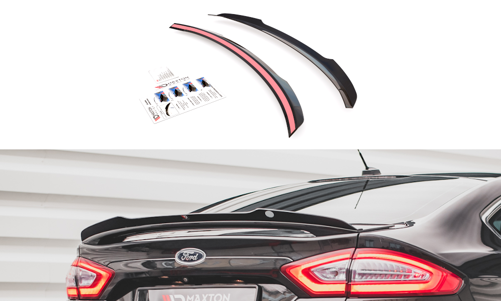 Spoiler CAP für Ford Mondeo Mk5 schwarz Hochglanz