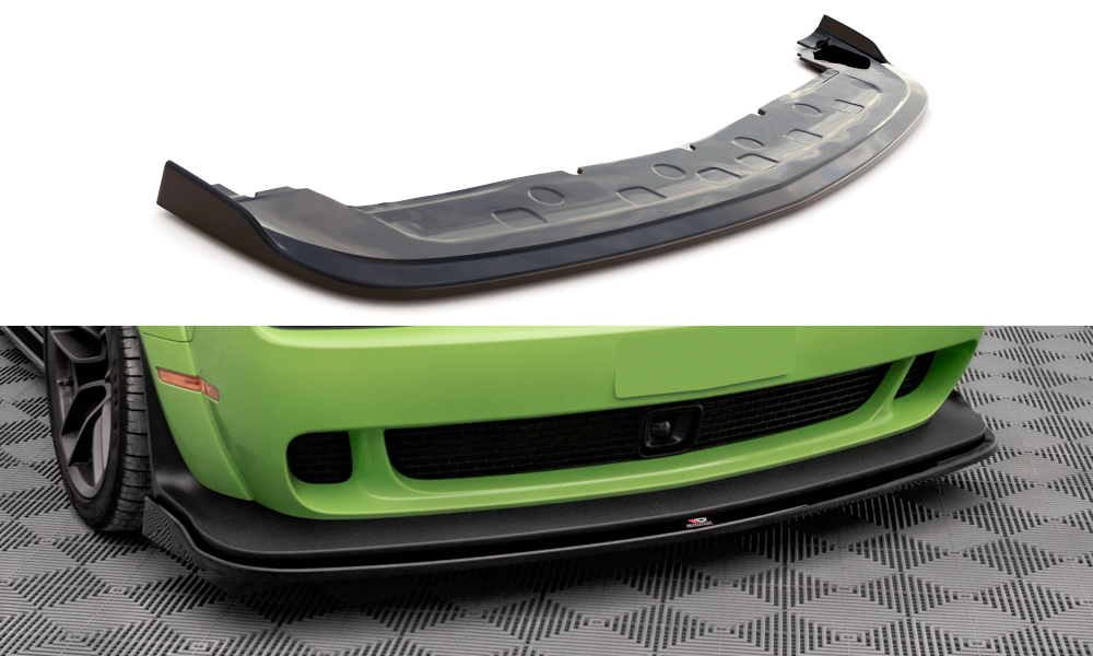 Front Ansatz für Dodge Challenger SRT Hellcat Widebody Mk3 schwarz Hochglanz