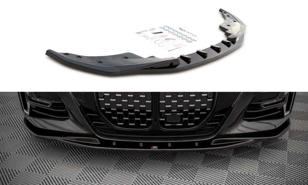 Front Ansatz V.1 für BMW 4er M-Paket / M440i G22 / G23 / G22 Facelift / G23 Facelift schwarz Hochglanz