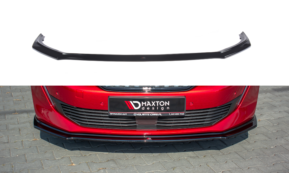 Front Ansatz V.2 für Peugeot 508 Mk2 schwarz Hochglanz