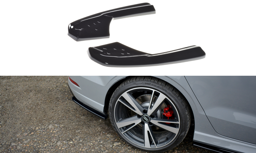 Splitter / Diffusor Heck Ansatz für Audi RS3 8V FL Limousine schwarz Hochglanz