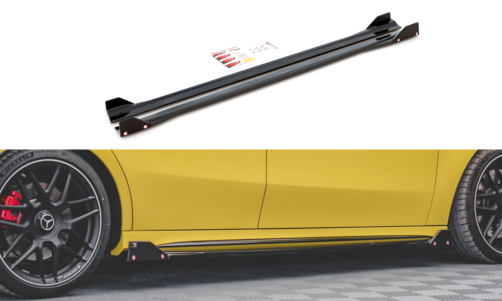 Seitenschweller Ansatz V.2 für + Flaps für Mercedes-AMG A45 S