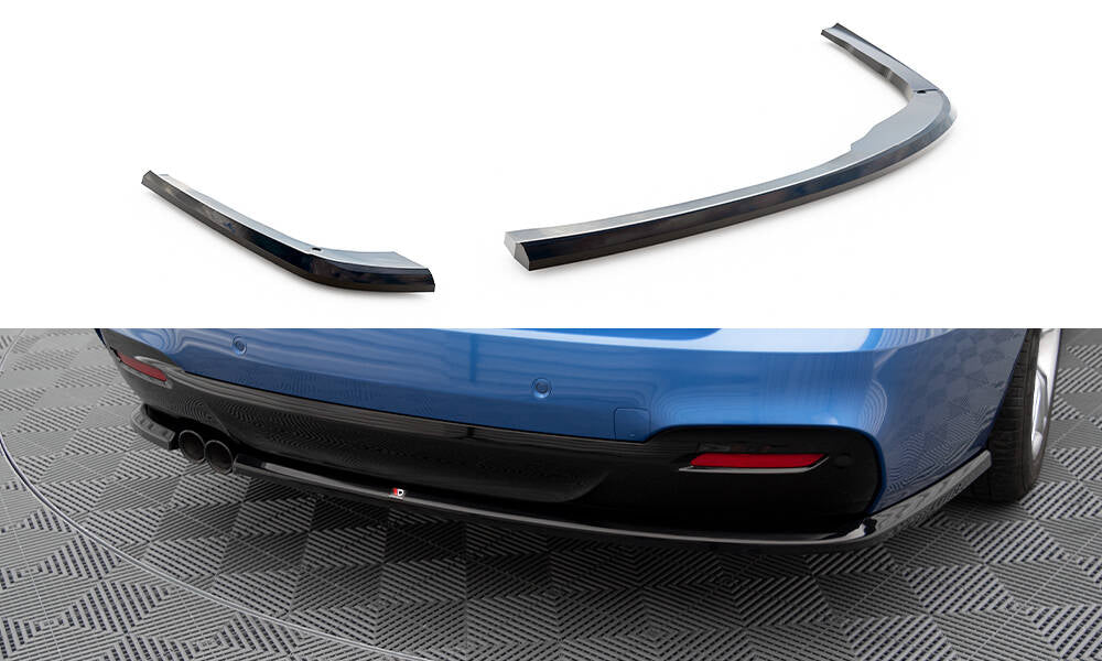 Heck Ansatz Flaps Diffusor V.1 für BMW 3er GT M-Paket F34 schwarz Hochglanz