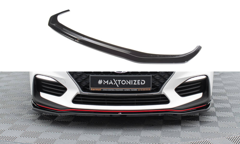 Front Splitter V.2 Hyundai I30 N Mk3 Hatchback / Fastback schwarz Hochglanz