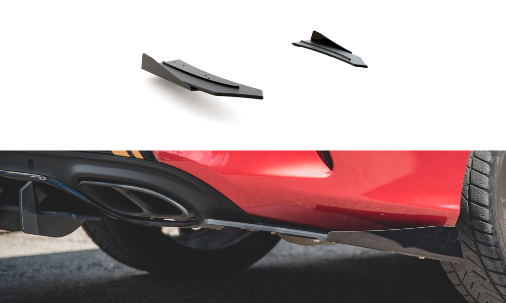 Street Pro Heck Ansatz Flaps Diffusor +Flaps für Mercedes-AMG C43 Coupe C205 schwarz Hochglanz