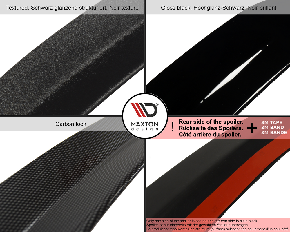 Spoiler CAP für Toyota GT86 Facelift / Subaru BRZ Mk1 Facelift schwarz Hochglanz