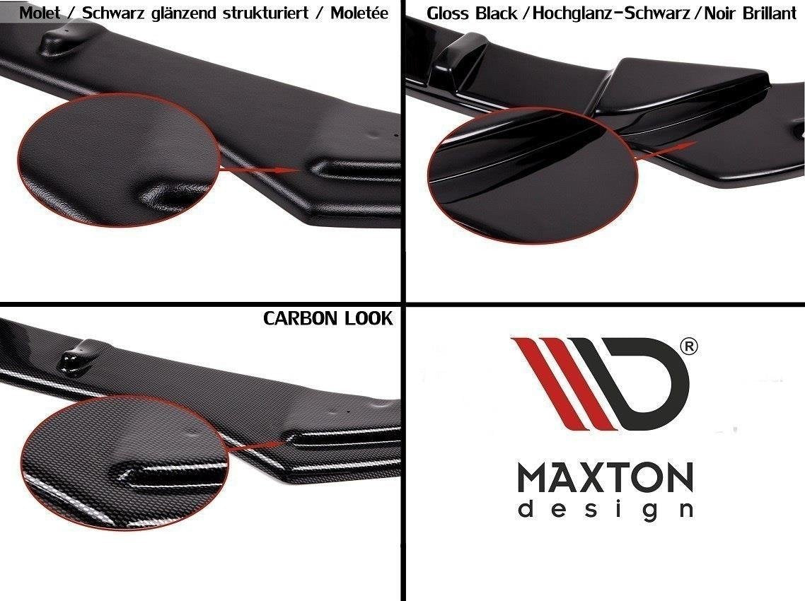 Diffusor Heck Ansatz für Mercedes C-Klasse C205 63 AMG Coupe schwarz Hochglanz