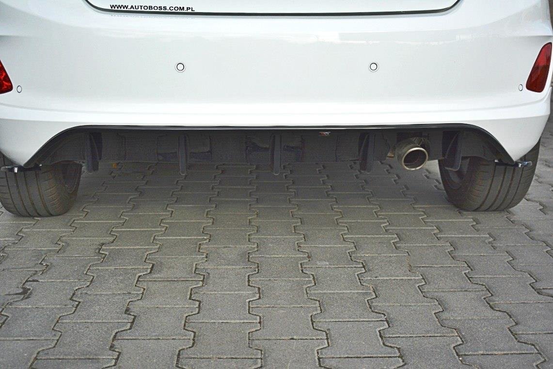Diffusor Heck Ansatz für Ford Fiesta Mk8 ST-Line Carbon Look
