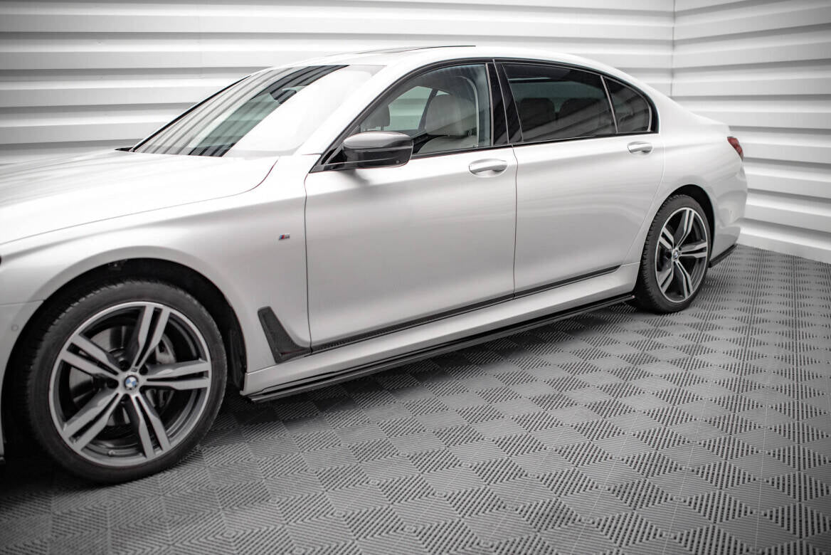 Seitenschweller Ansatz für V.1 für BMW 7 Lang M-Paket G12 schwarz Hochglanz