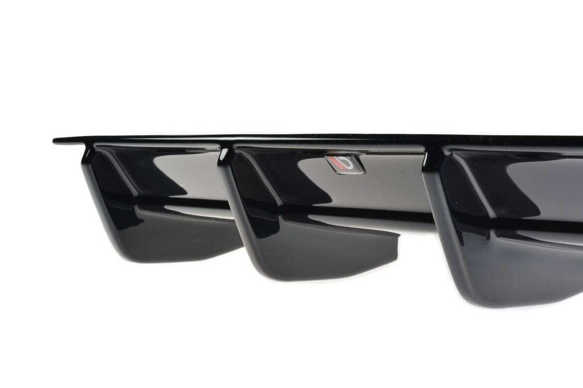 Diffusor Heck Ansatz für VW Golf R Variant Mk7 Facelift schwarz Hochglanz
