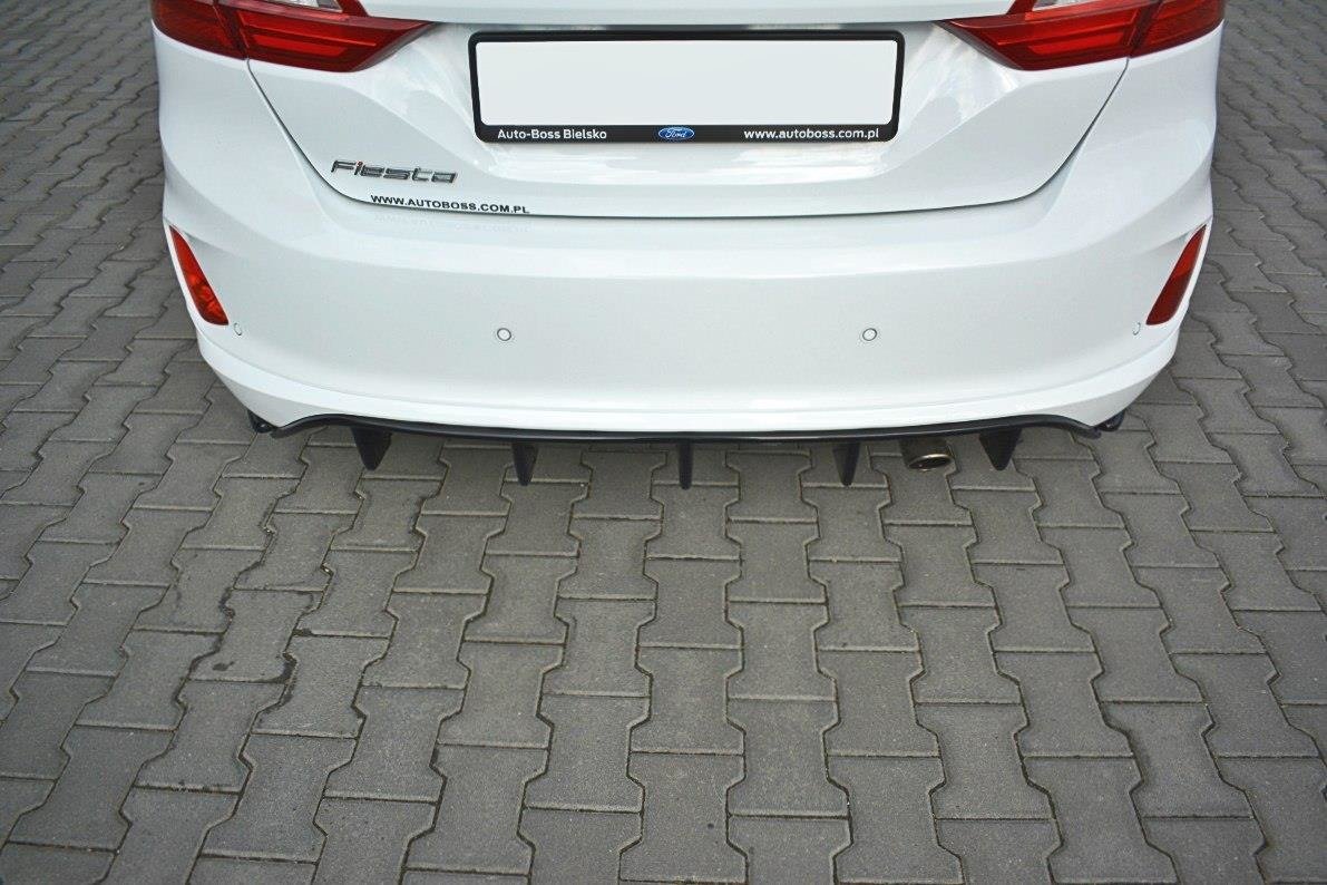 Diffusor Heck Ansatz für Ford Fiesta Mk8 ST-Line Carbon Look