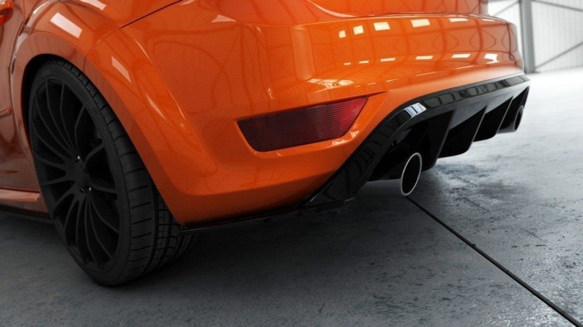 Diffusor Heck Ansatz für FORD FOCUS II ST FACELIFT Carbon Look