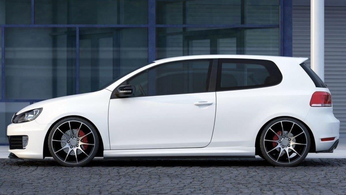 Seitenschweller Ansatz für VW Golf GTI 35th / R20 Mk6 schwarz Hochglanz