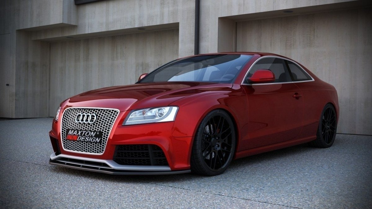 Front Ansatz für Audi RS5 8T / 8T FL schwarz Hochglanz