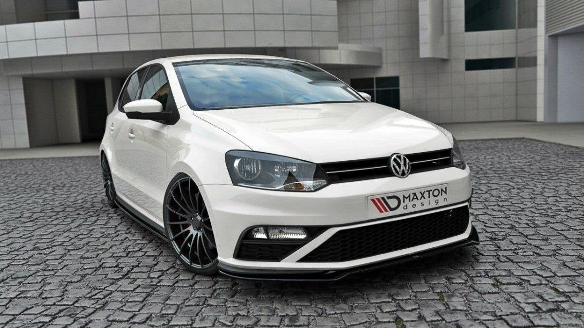 Front Ansatz V.2 für VW Polo GTI Mk5 Facelift schwarz Hochglanz