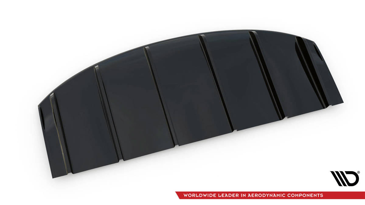Diffusor Heck Ansatz für Tesla Model S Facelift schwarz Hochglanz