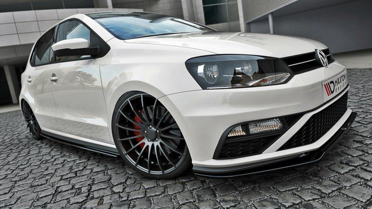 Front Ansatz V.2 für VW Polo GTI Mk5 Facelift schwarz Hochglanz