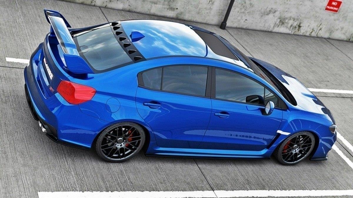 Seitenschweller Ansatz für V.1 für SUBARU WRX STI schwarz Hochglanz