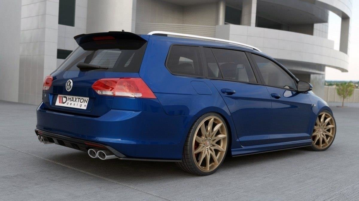 Spoiler CAP für VW Golf Variant Mk7 schwarz Hochglanz