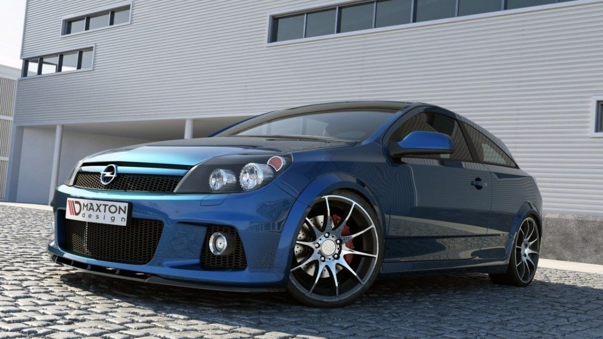 Front Ansatz für OPEL ASTRA H OPC / VXR Nurburg schwarz Hochglanz