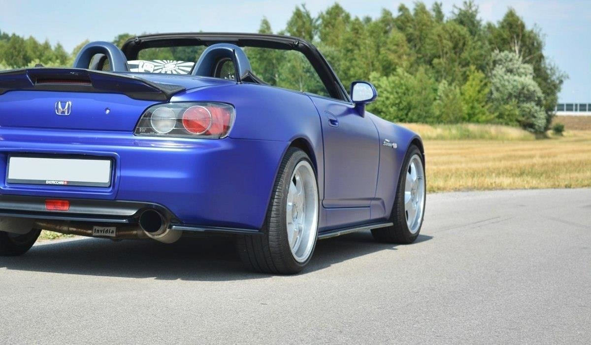 Heck Ansatz Flaps Diffusor für HONDA S2000 schwarz Hochglanz