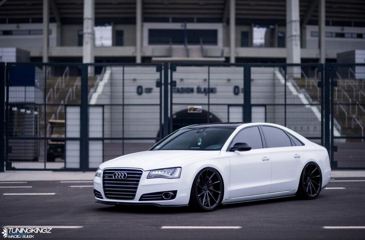 Seitenschweller Ansatz für Audi A8 D4 Carbon Look
