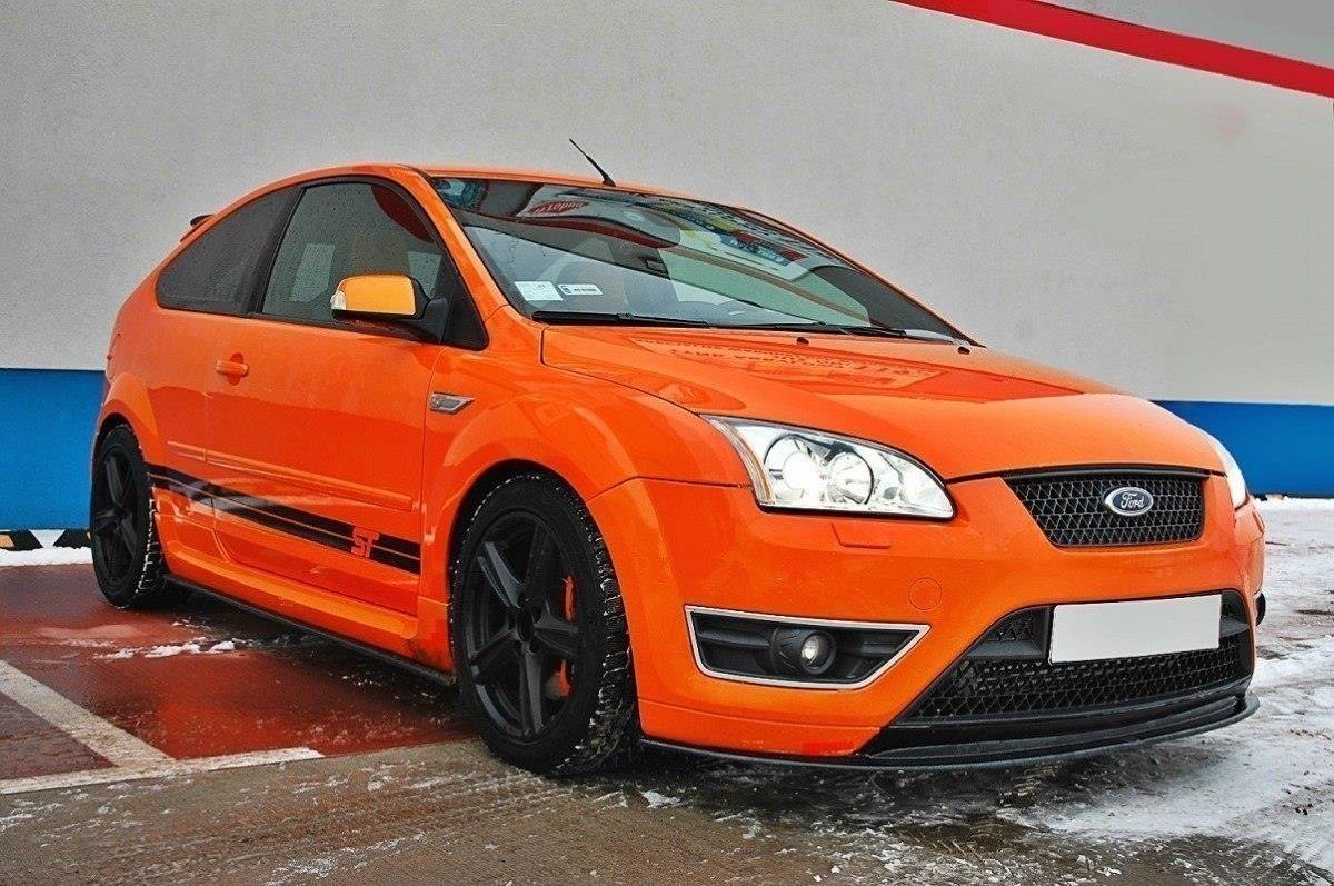 Seitenschweller Ansatz für Ford Focus ST Mk2 schwarz Hochglanz