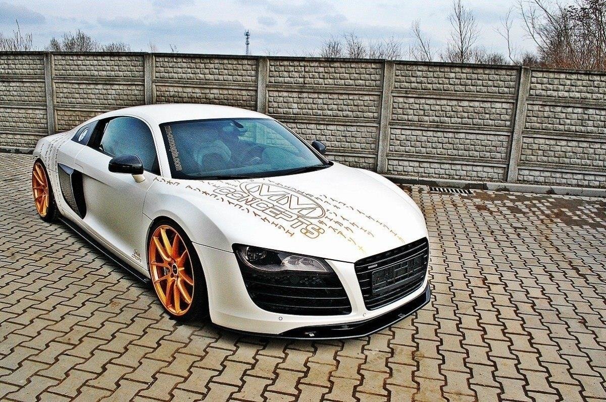 Seitenschweller Ansatz für Audi R8 Mk.1 schwarz Hochglanz
