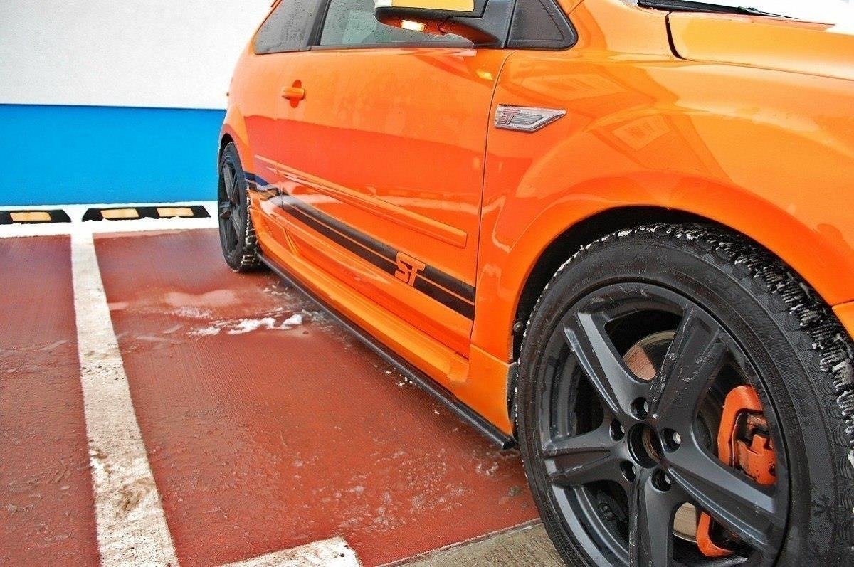 Seitenschweller Ansatz für Ford Focus ST Mk2 schwarz Hochglanz