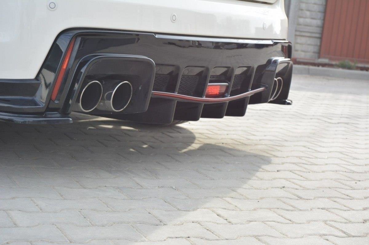 Diffusor Heck Ansatz für HONDA CIVIC IX TYPE R schwarz Hochglanz