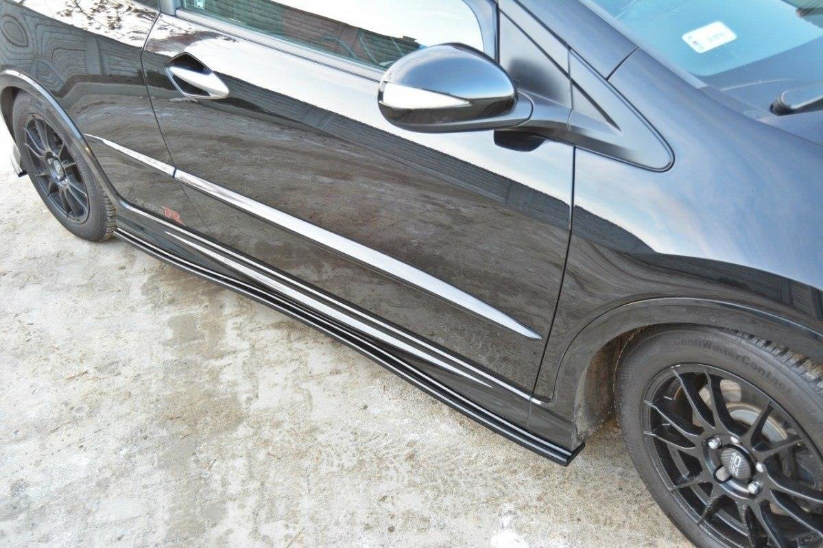Seitenschweller Ansatz für HONDA CIVIC VIII TYPE S/R schwarz Hochglanz